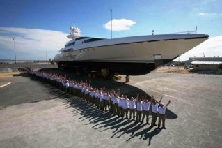 Silver Zwei Yacht before her launch